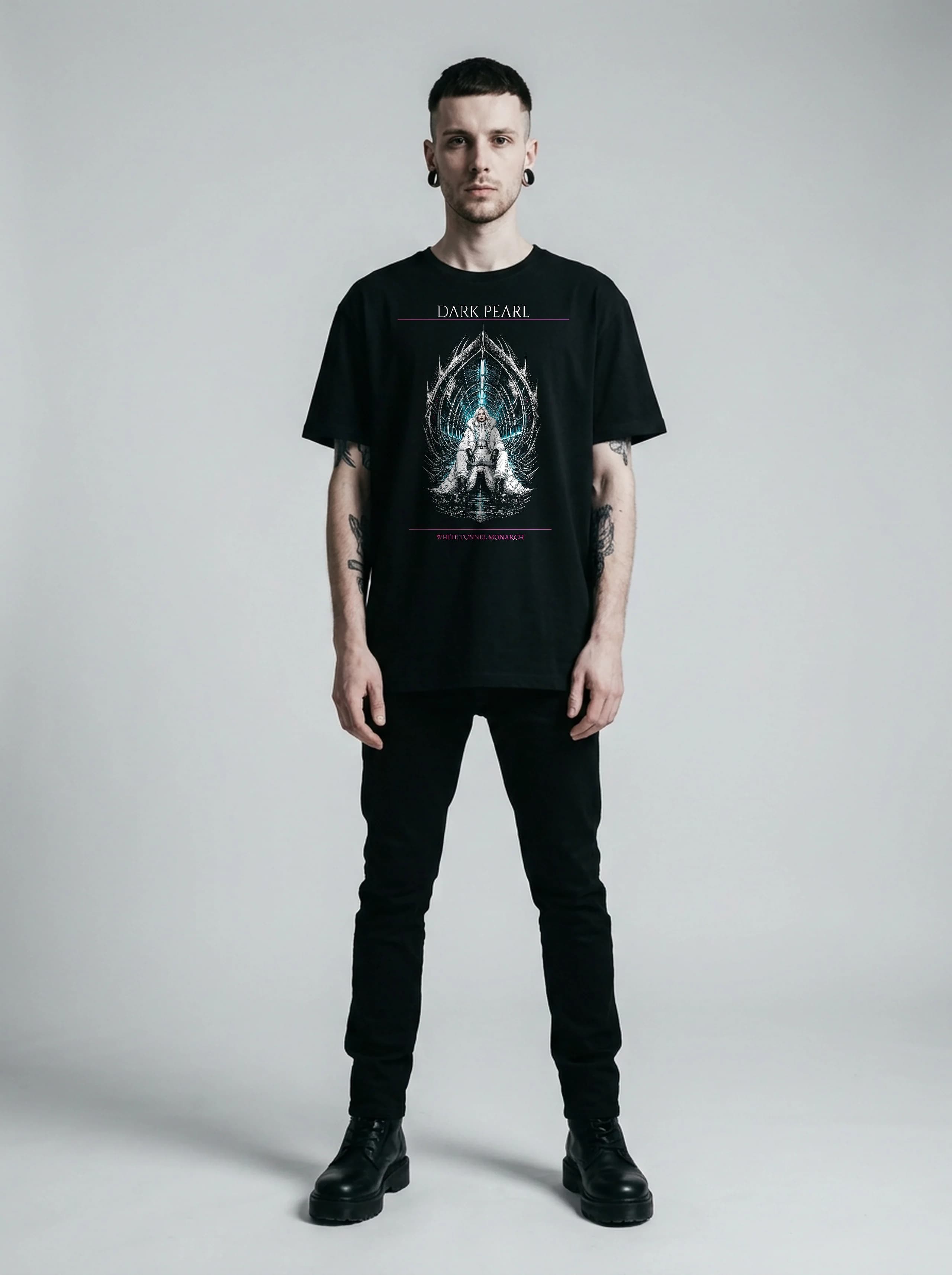 Dark Pearl T-Shirt: male model, full length