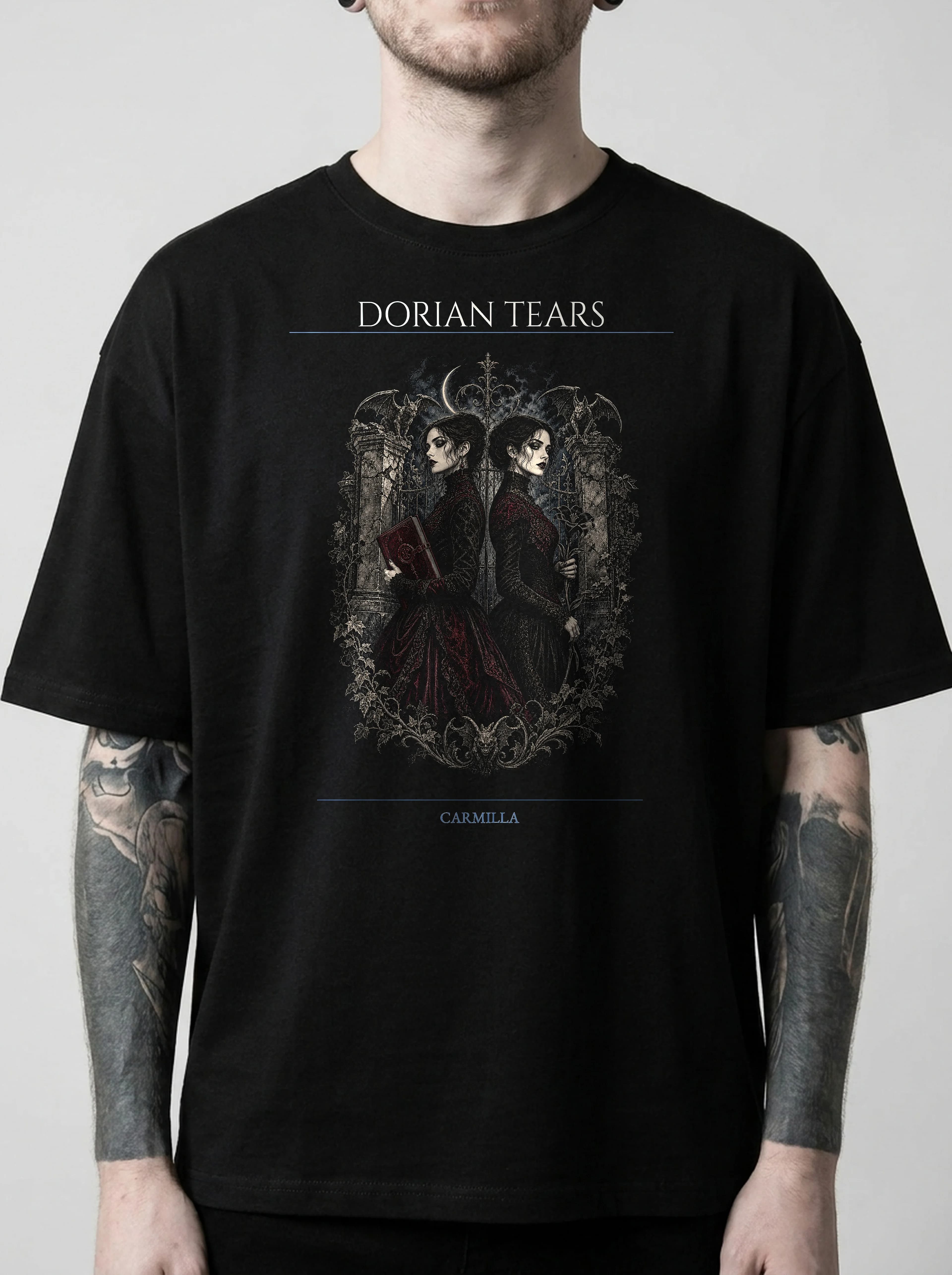 Dorian Tears T-Shirt: male model, chest detail