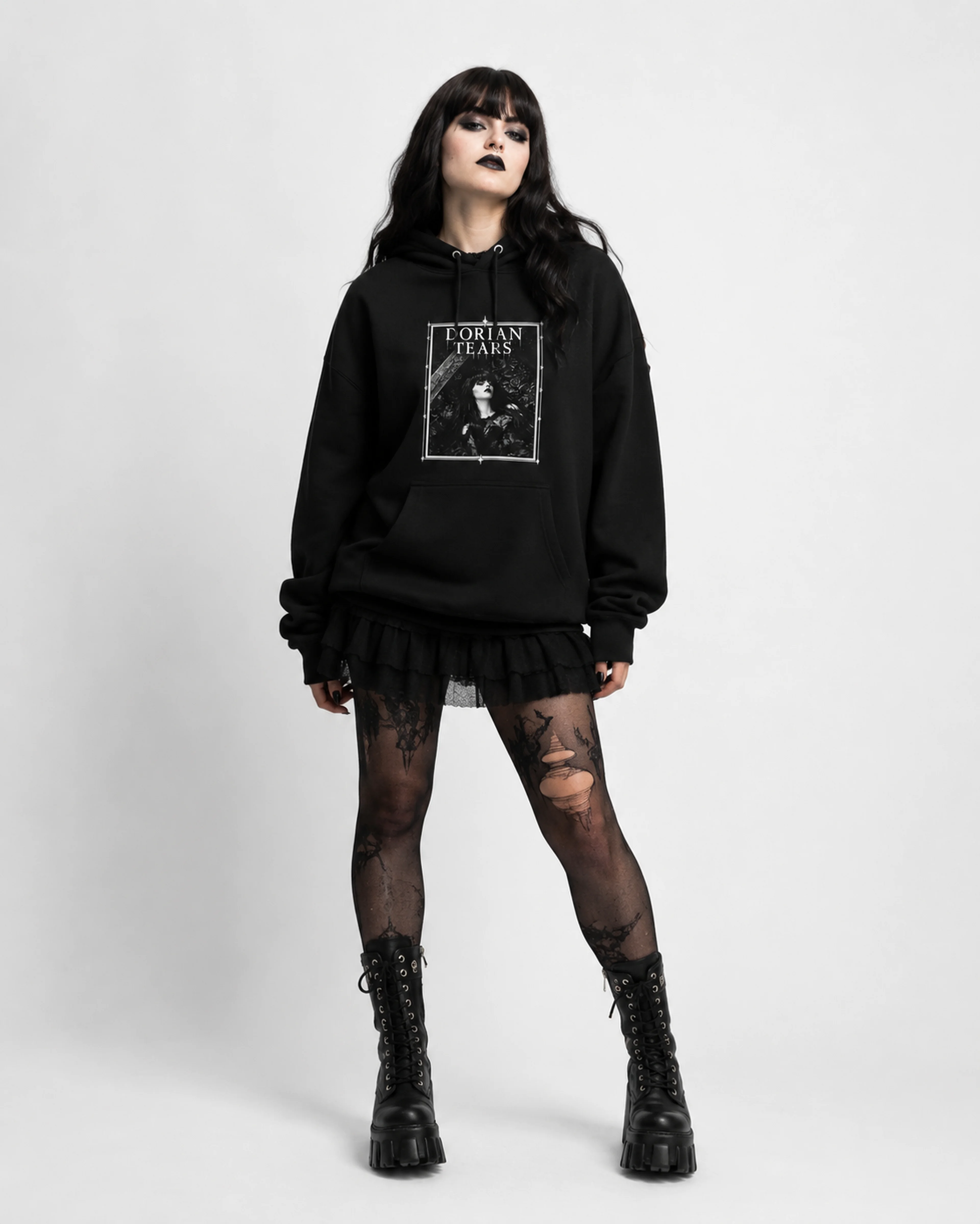 Dorian Tears | Gothic Girl Hoodie - 0d50d3c1-6a05-433d-ad05-0818e9c8b9cf