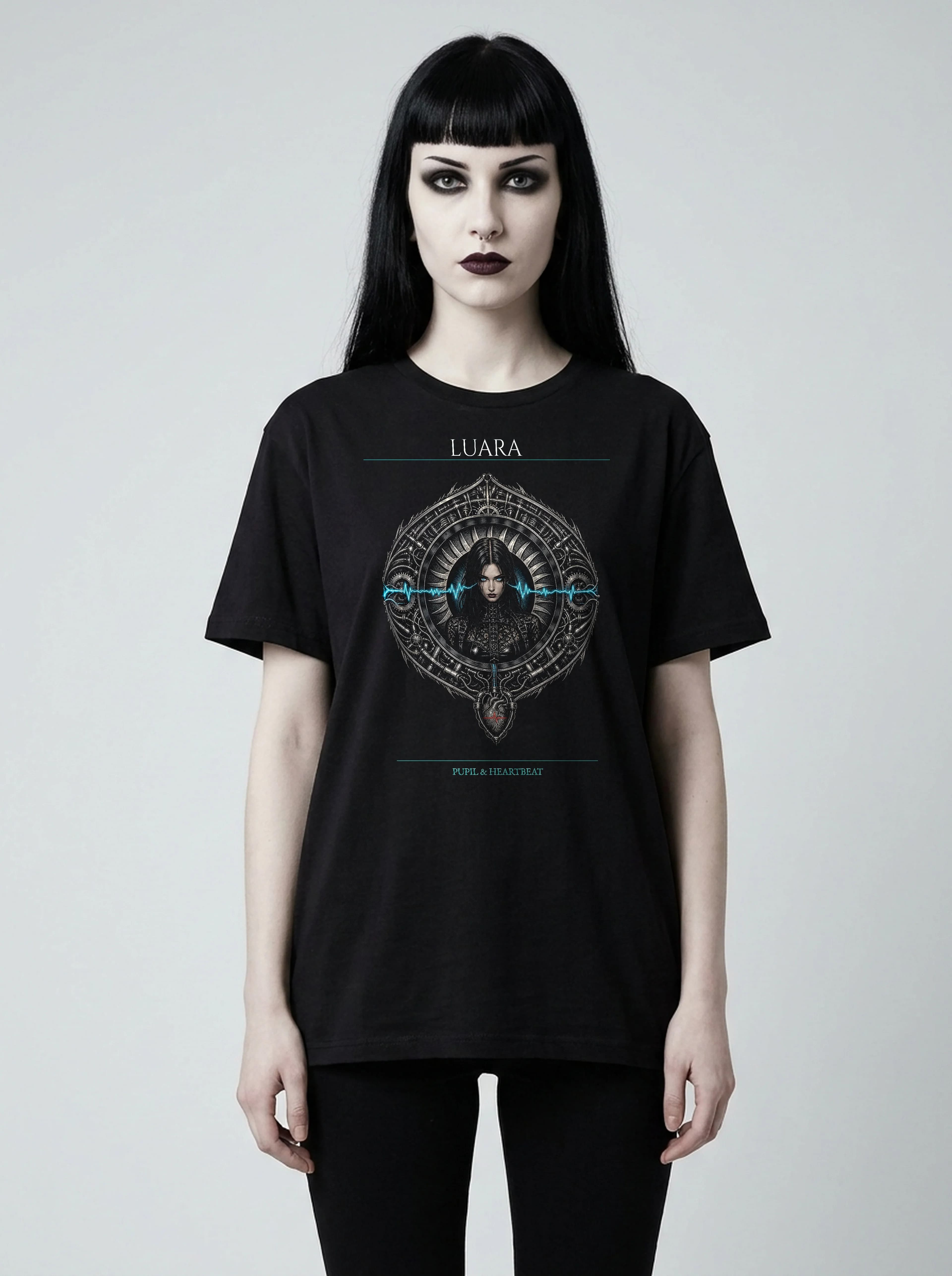 Luara T-Shirt: female model, front view