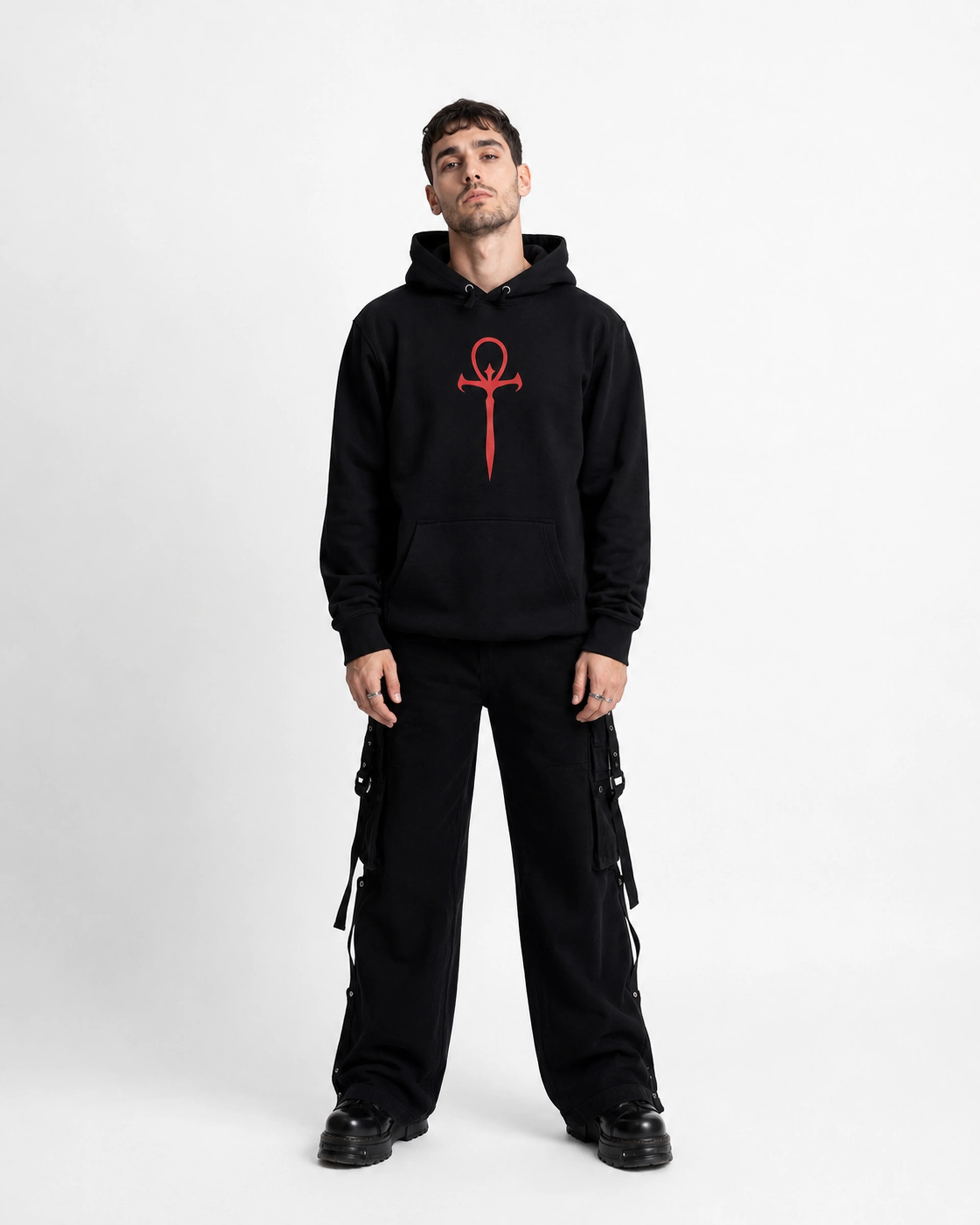 Nocturnal | Hoodie — male model, front view