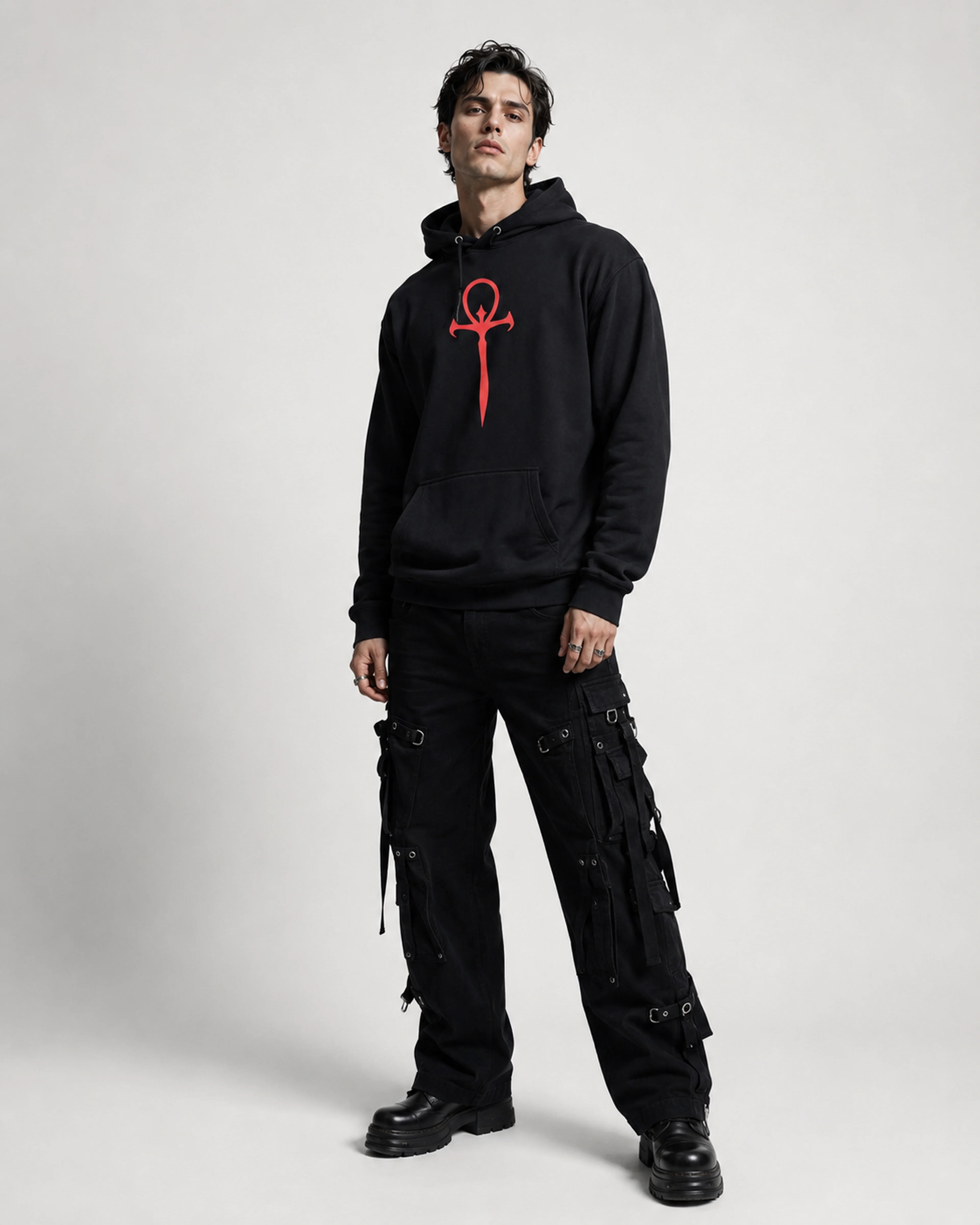 Nocturnal | Hoodie — male model, three-quarter view