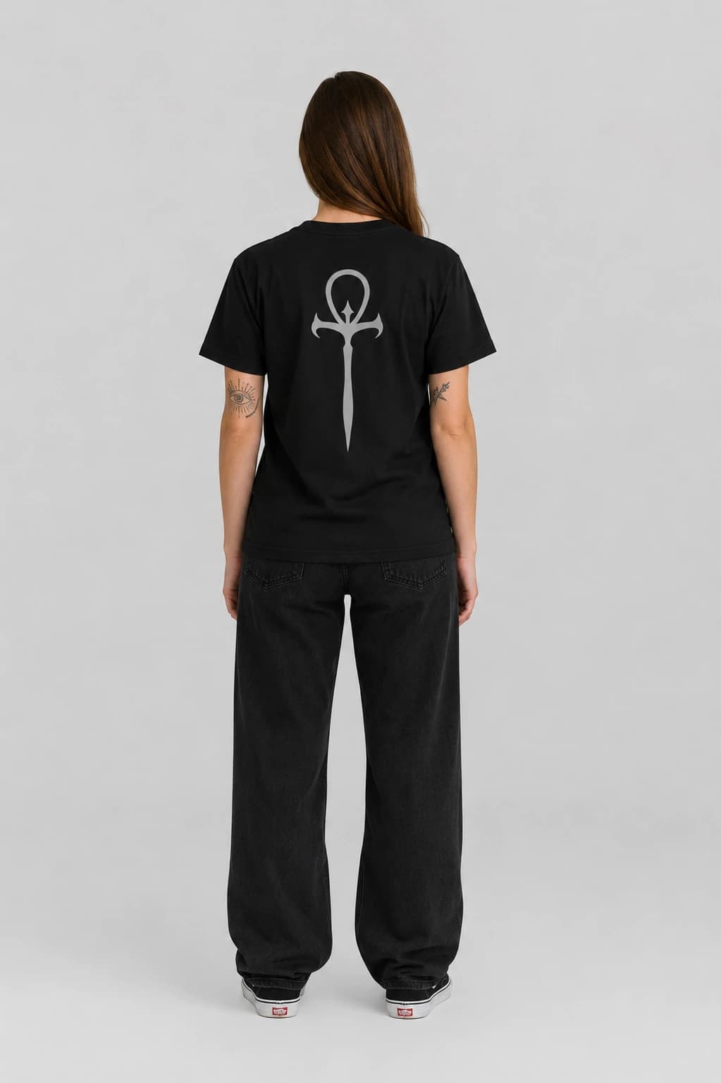 Nocturnal | T-Shirt: female model, back view