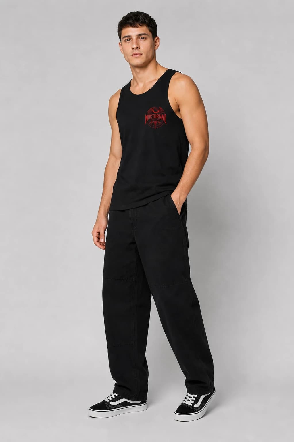 Nocturnal | Tank Top: male model, three-quarter view