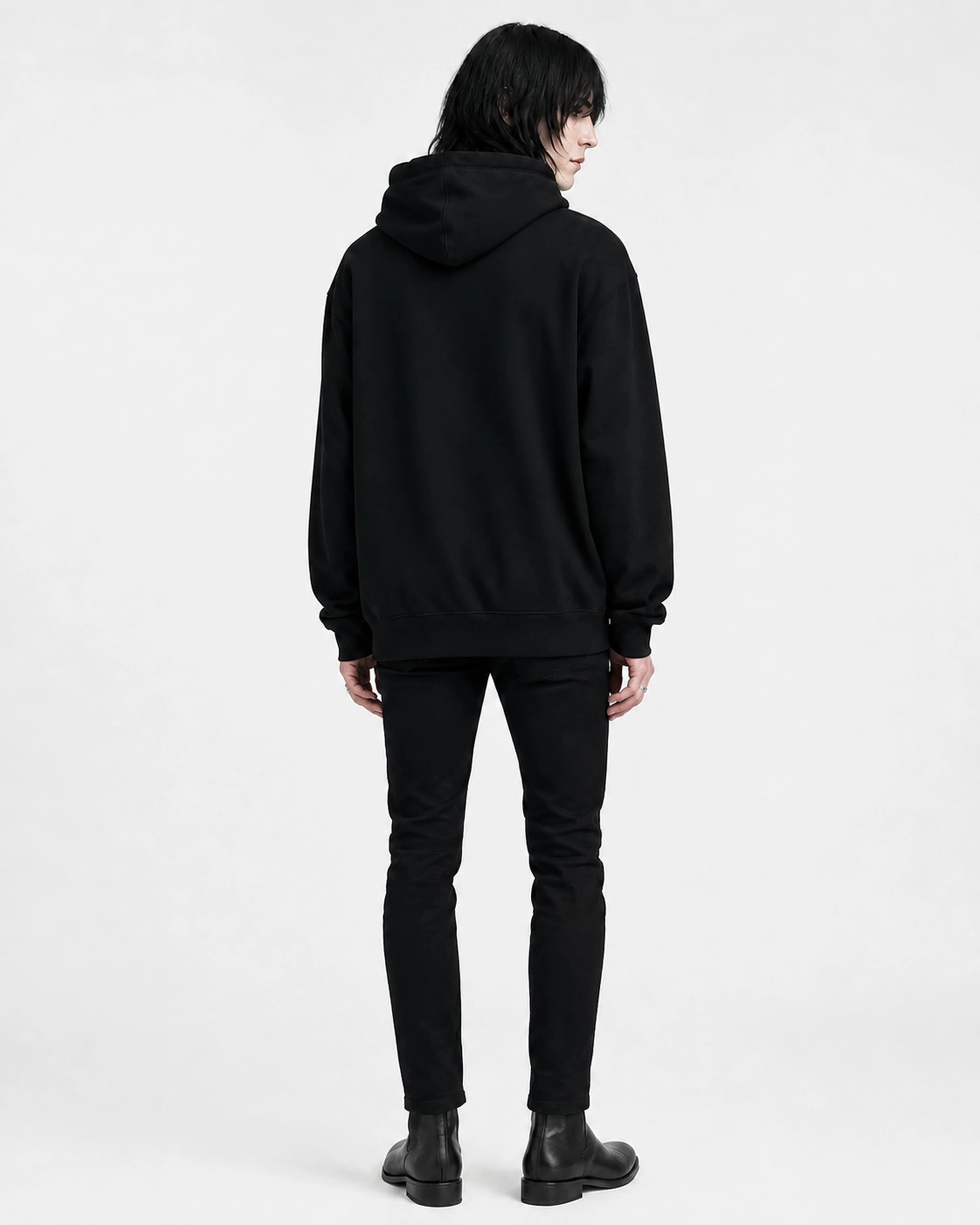The Pale Mourning | Hoodie: male model, back view