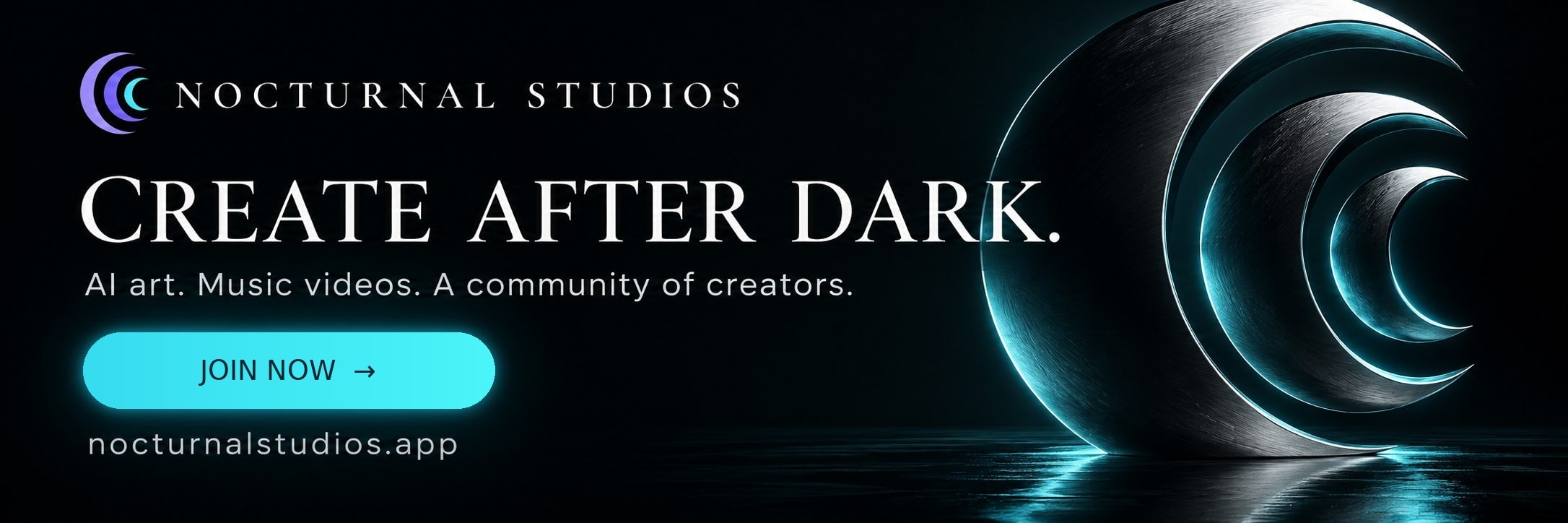 Create after dark. AI art, music videos and a community of creators. Join Nocturnal Studios at nocturnalstudios.app