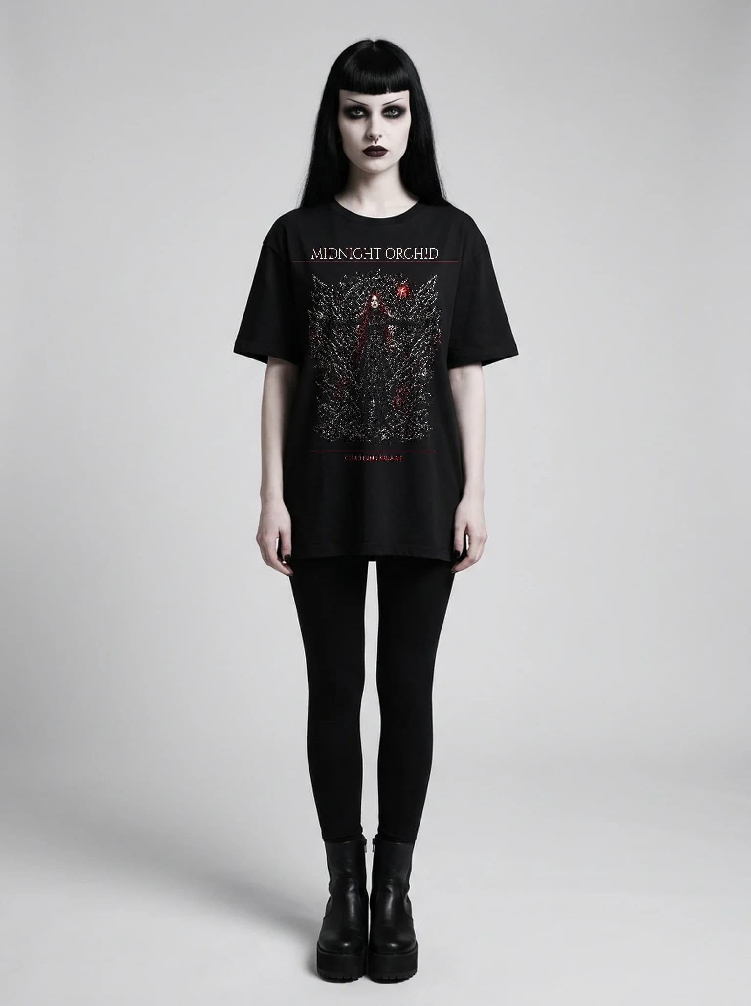Midnight Orchid | Chainlink Seraph T-Shirt - Sbk0rx3SU9c