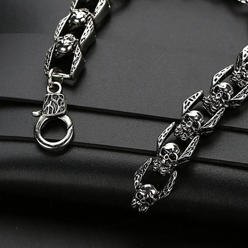 Cyvril | Dark Skull Bracelet - Titanium